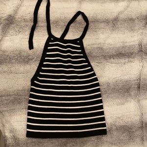 Black and white Active USA halter top size M